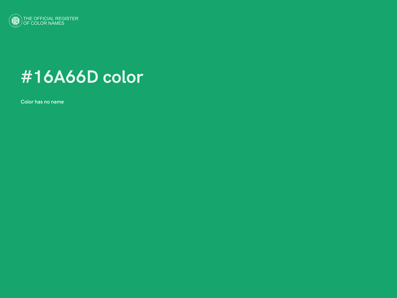 #16A66D color image