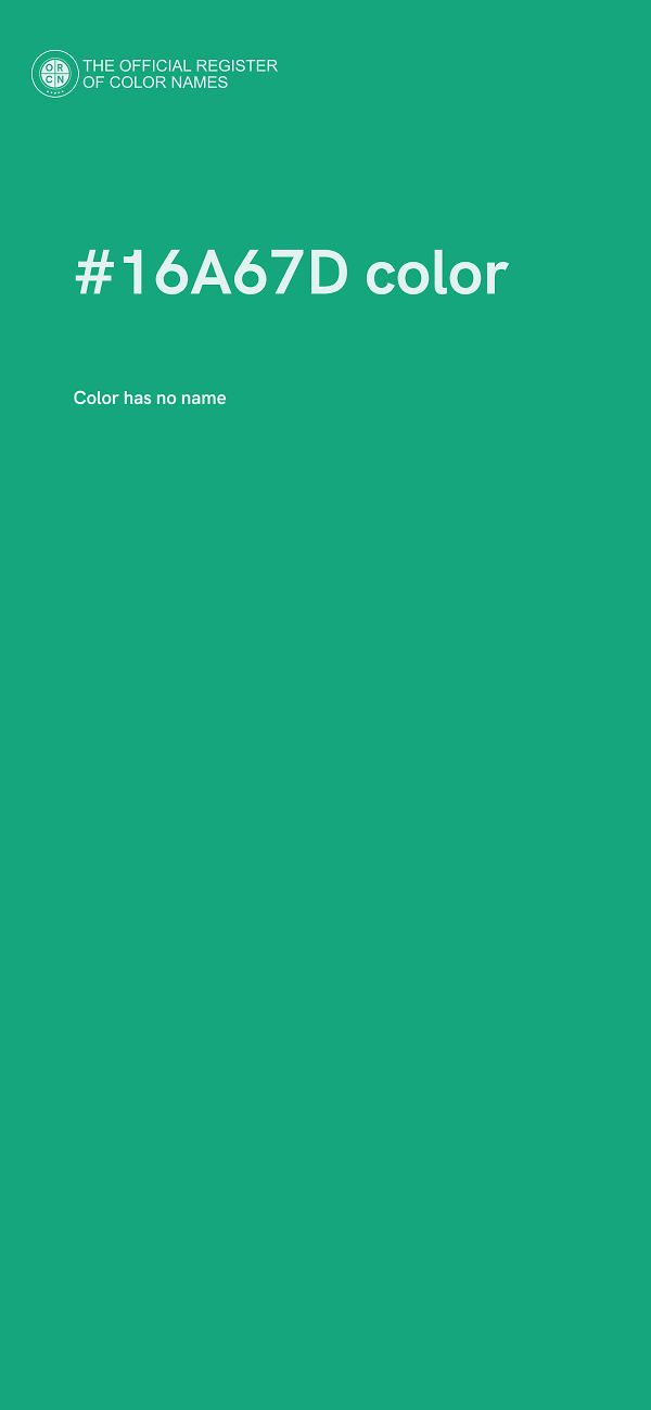 #16A67D color image