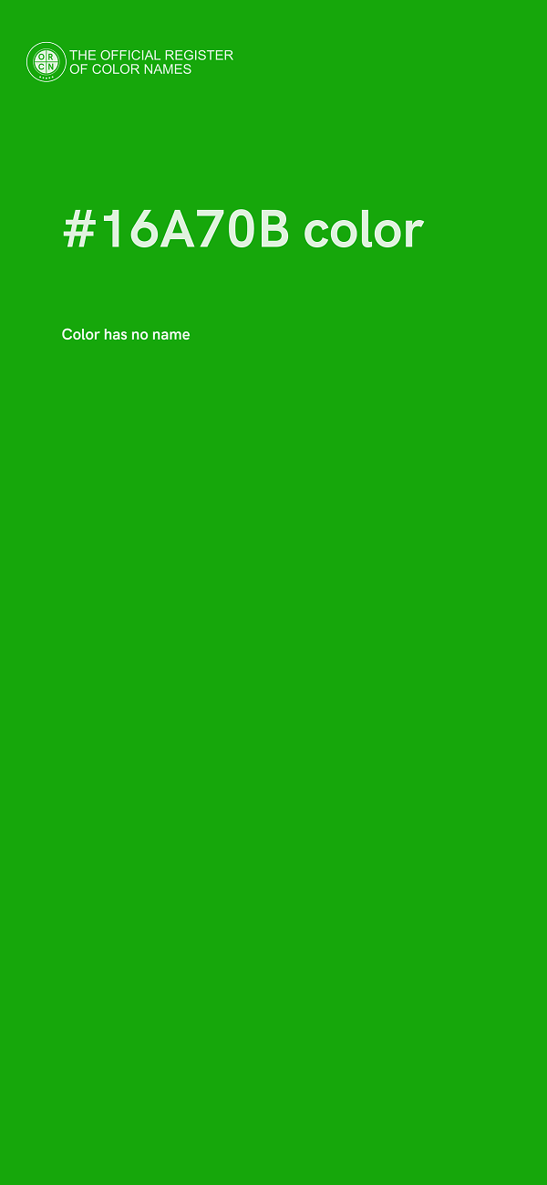 #16A70B color image