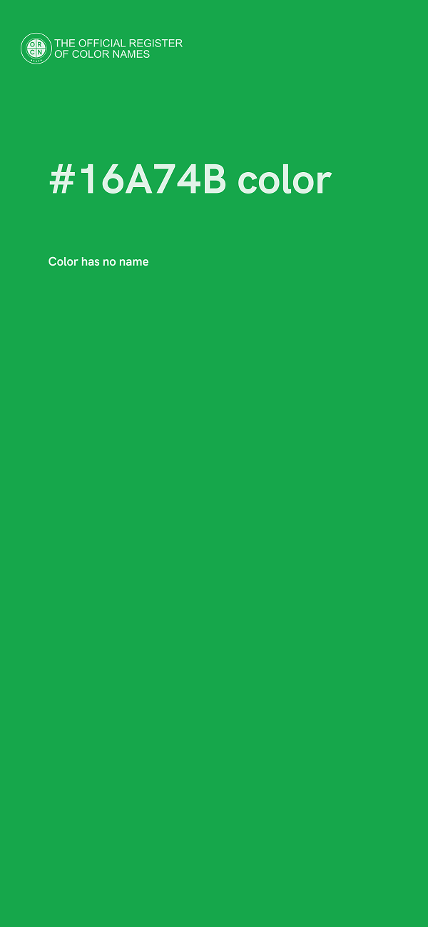 #16A74B color image
