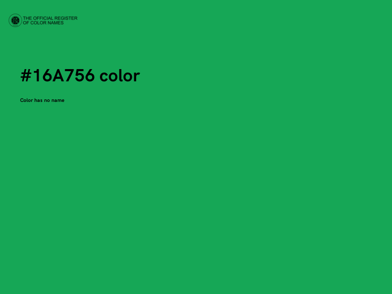 #16A756 color image