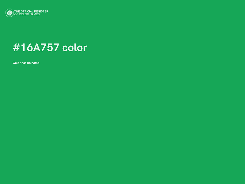 #16A757 color image