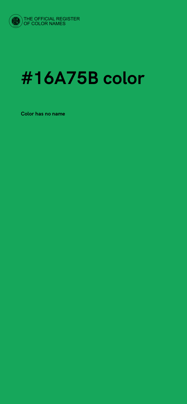 #16A75B color image