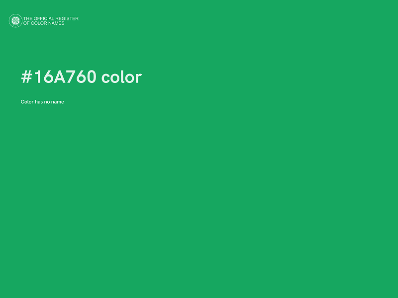 #16A760 color image