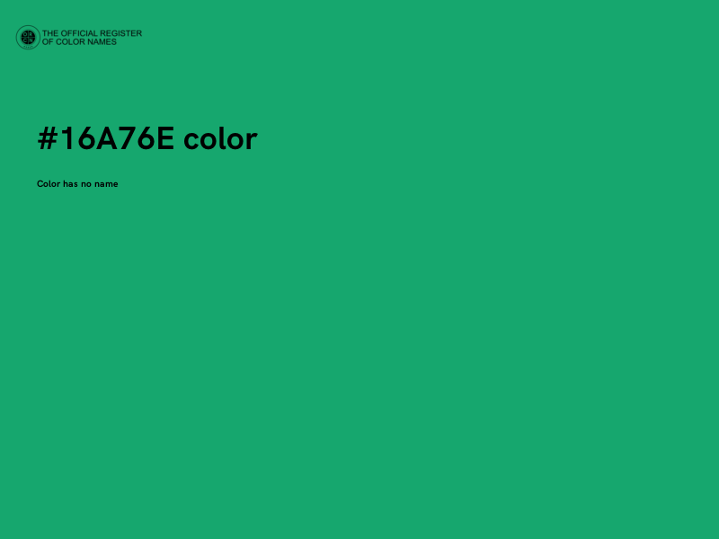 #16A76E color image