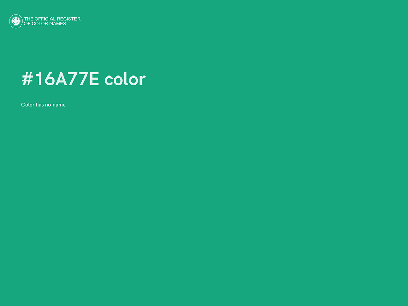 #16A77E color image