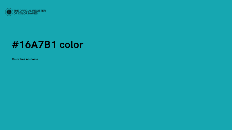 #16A7B1 color image