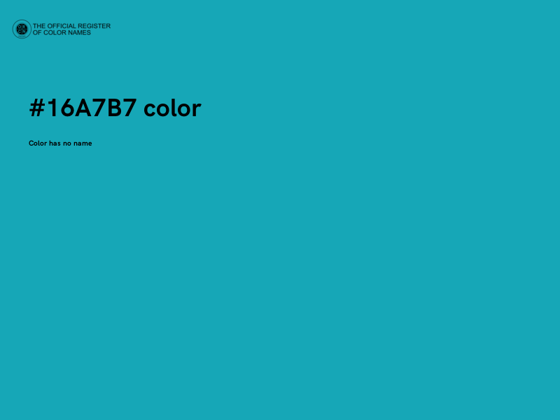 #16A7B7 color image