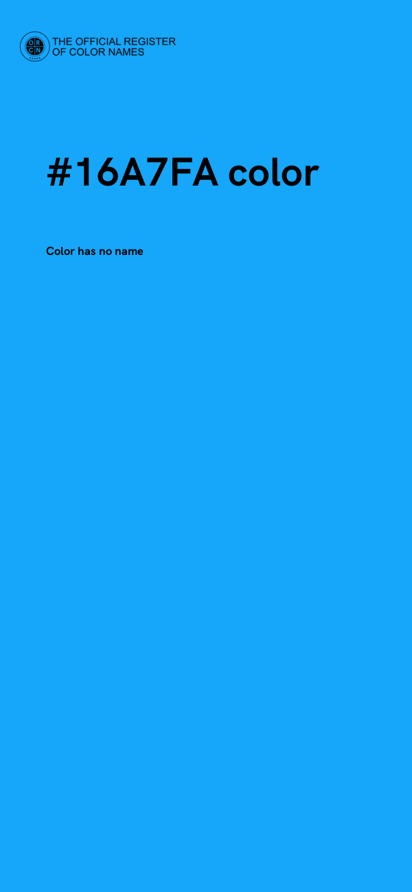 #16A7FA color image