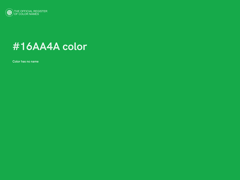 #16AA4A color image