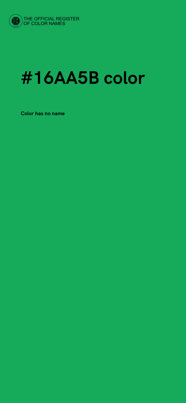 #16AA5B color image