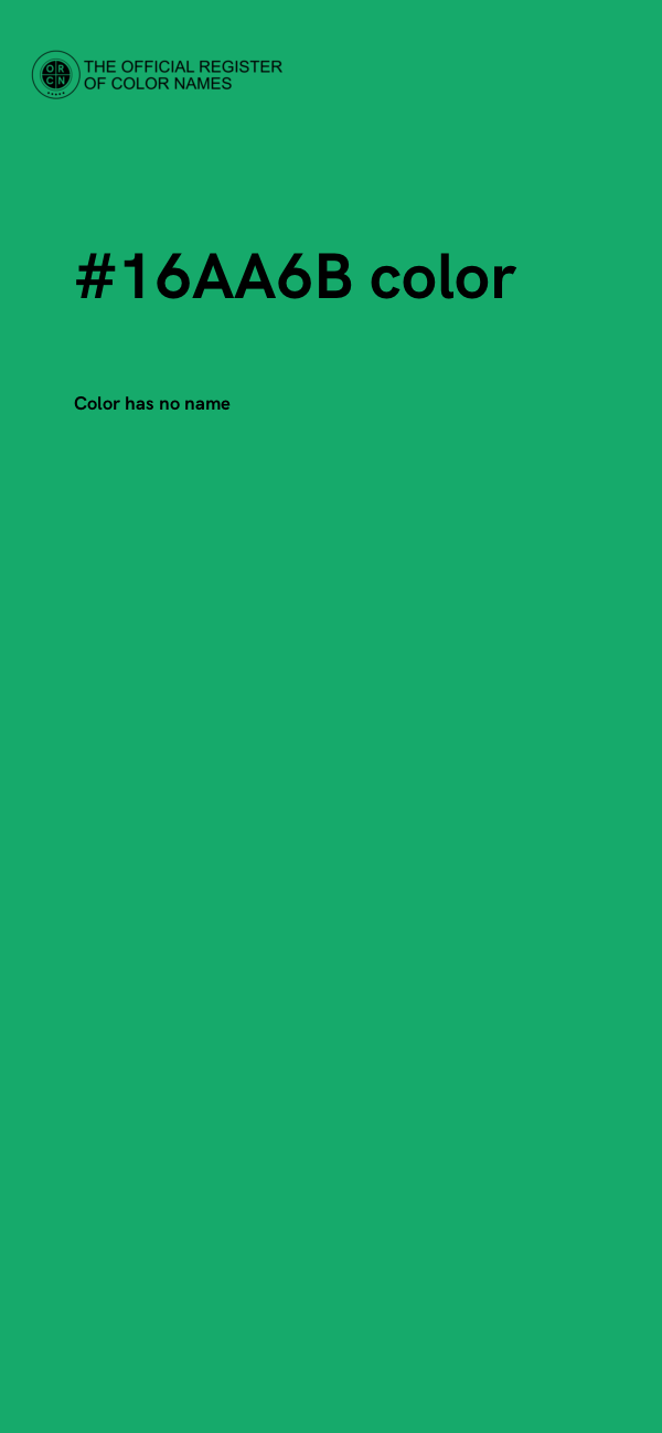 #16AA6B color image