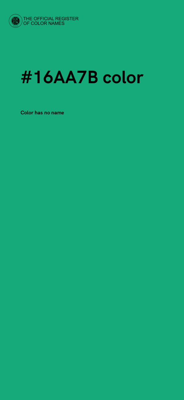 #16AA7B color image