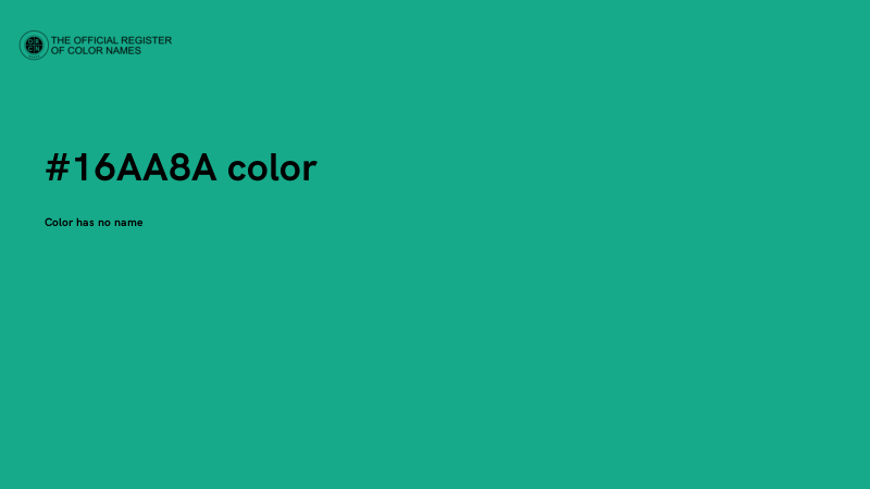 #16AA8A color image