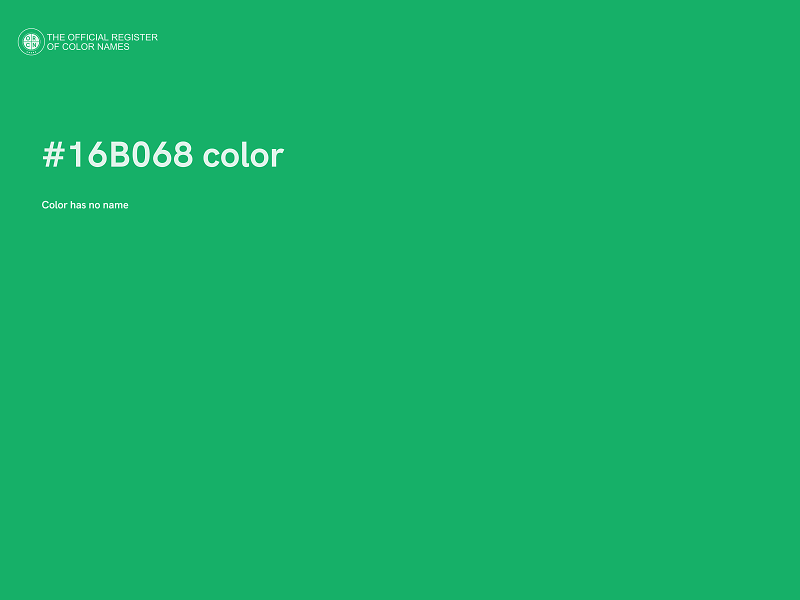 #16B068 color image