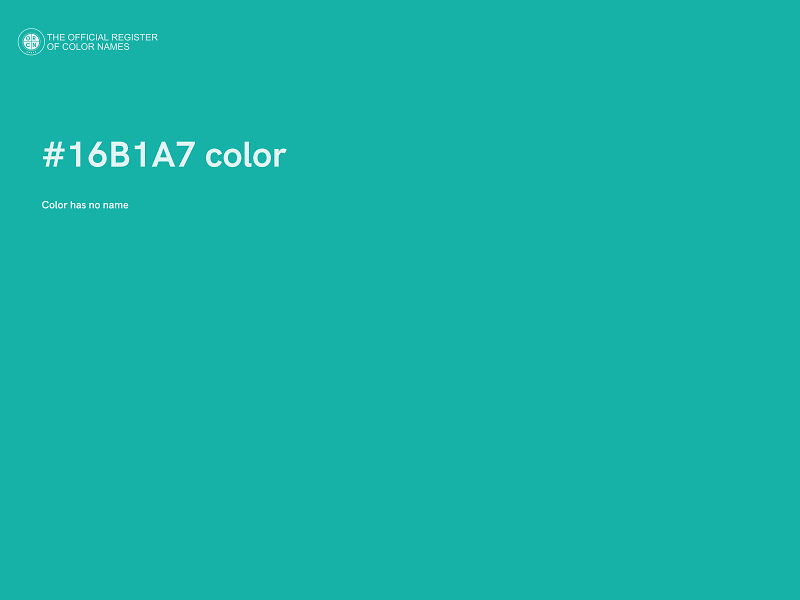 #16B1A7 color image