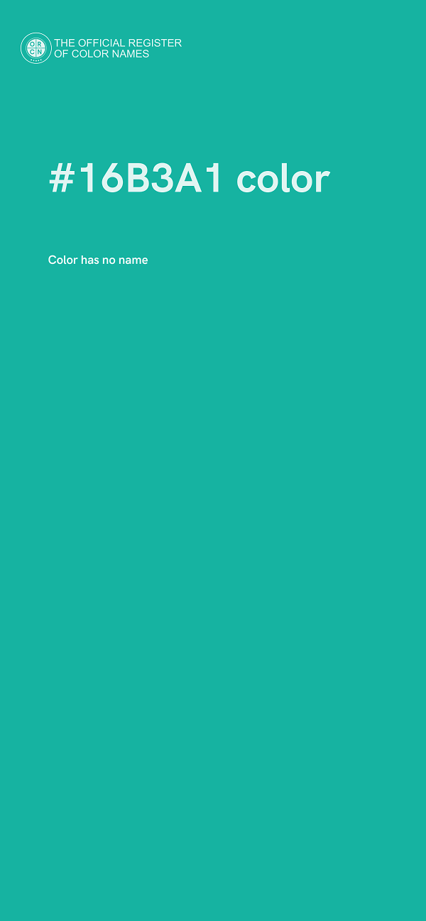 #16B3A1 color image