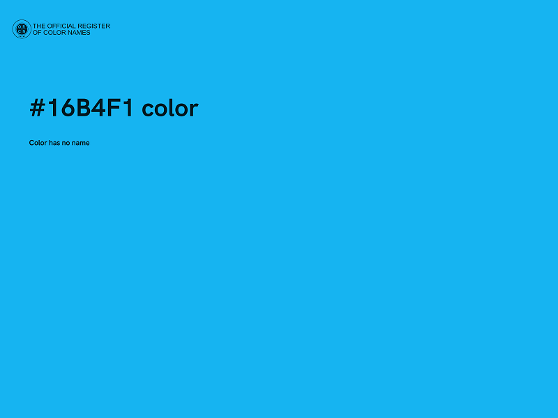 #16B4F1 color image