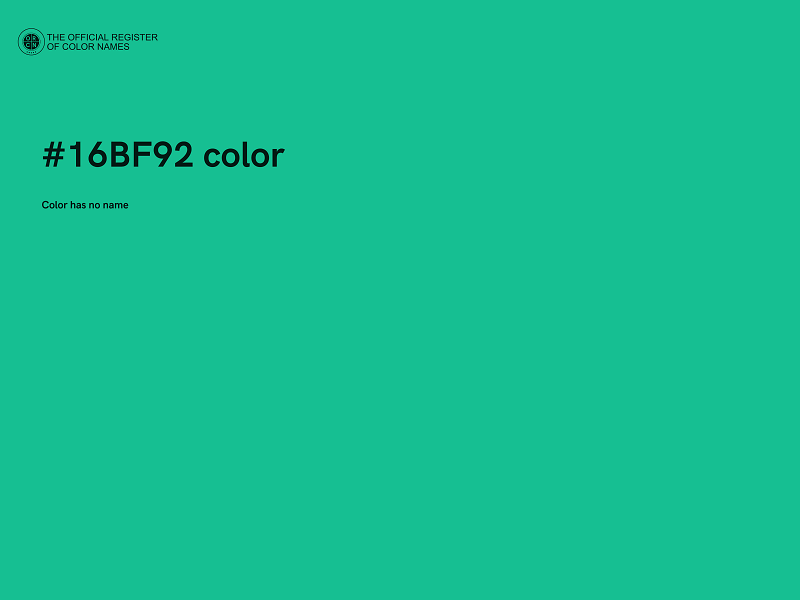 #16BF92 color image