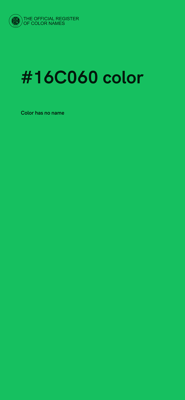 #16C060 color image