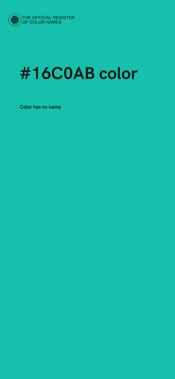 #16C0AB color image