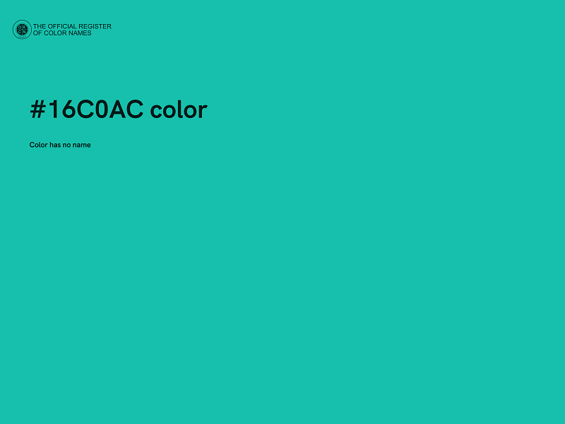 #16C0AC color image
