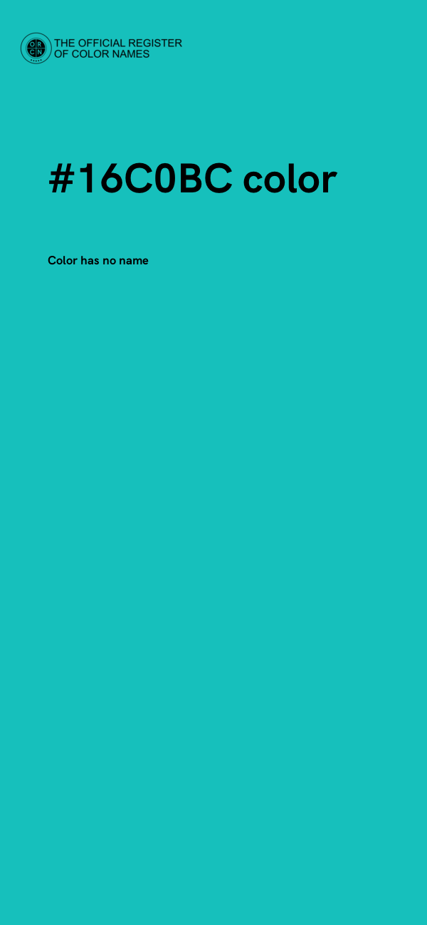#16C0BC color image