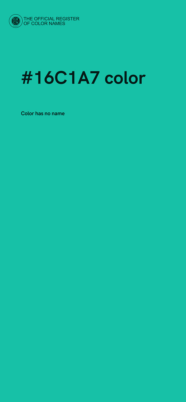 #16C1A7 color image