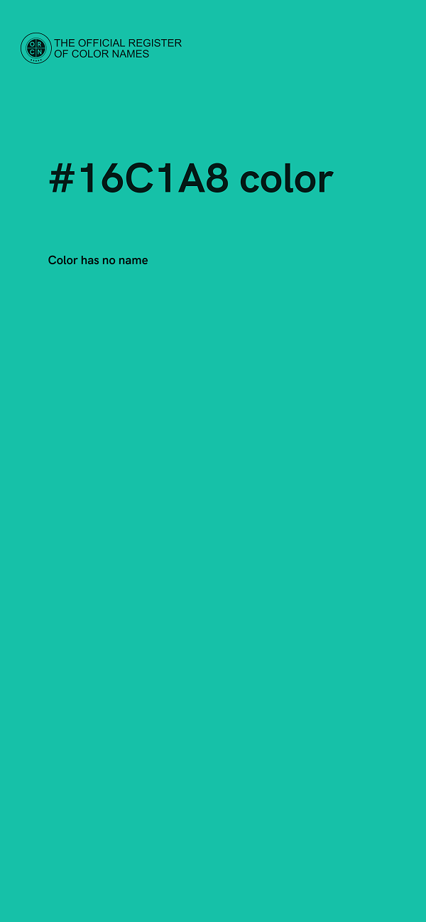 #16C1A8 color image