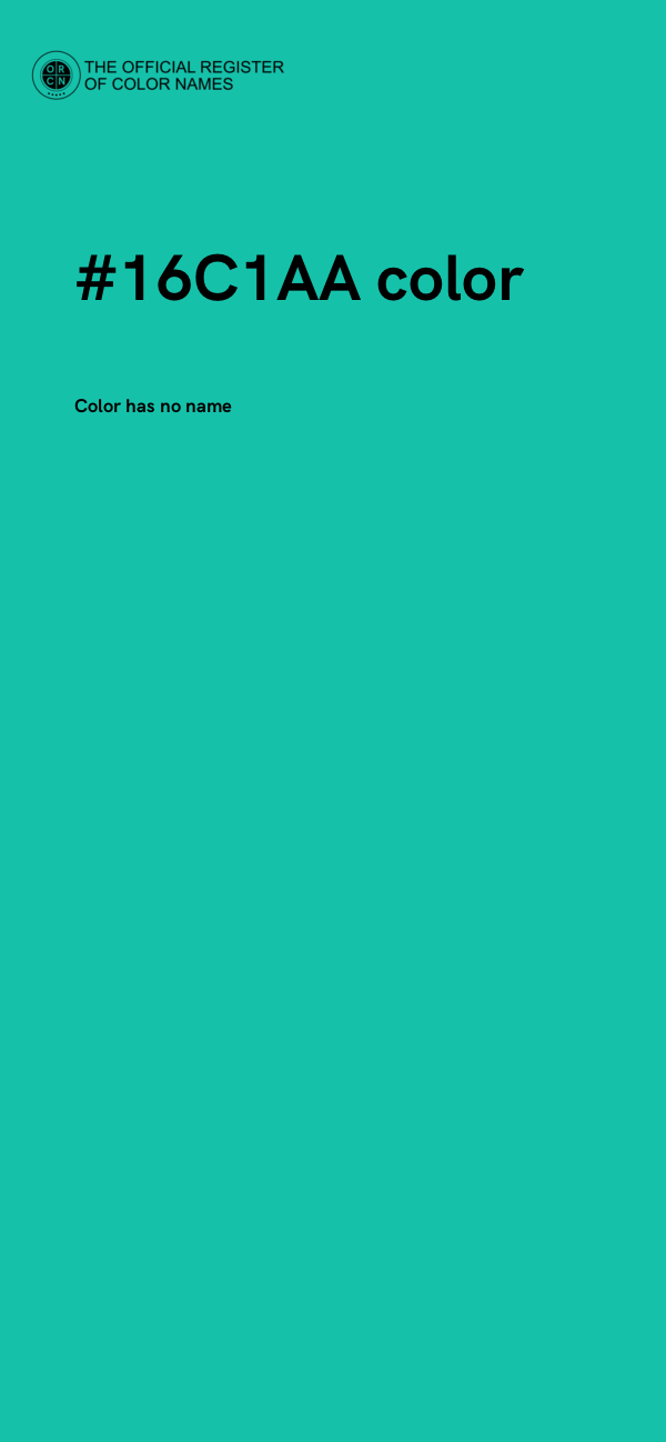 #16C1AA color image