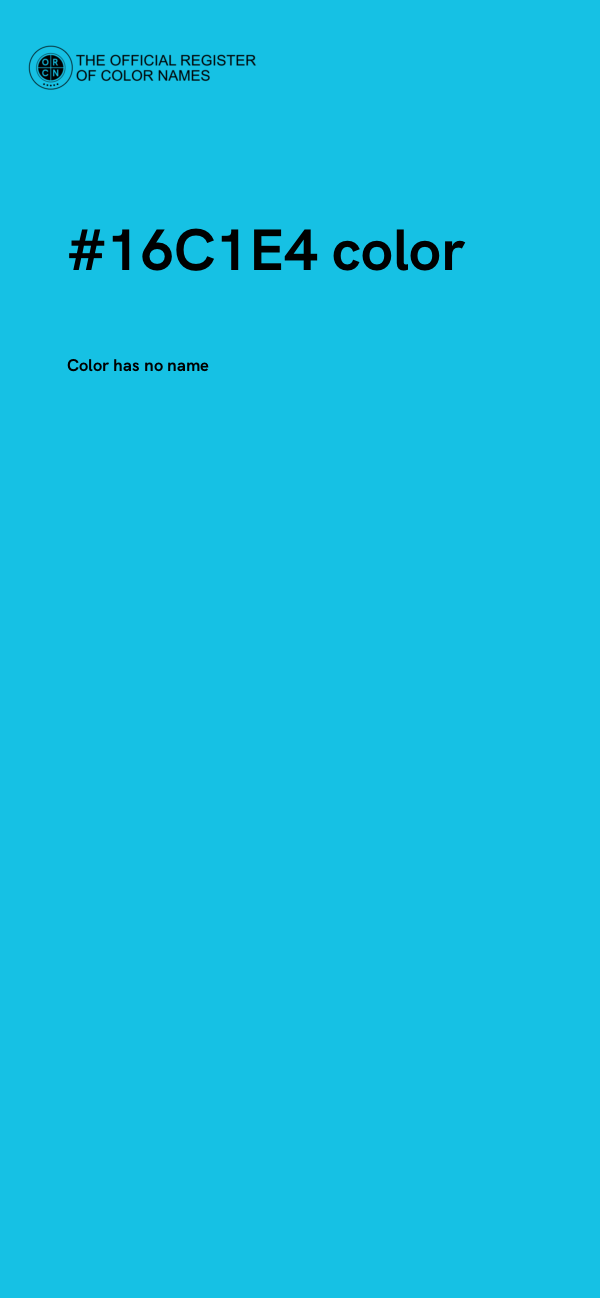 #16C1E4 color image