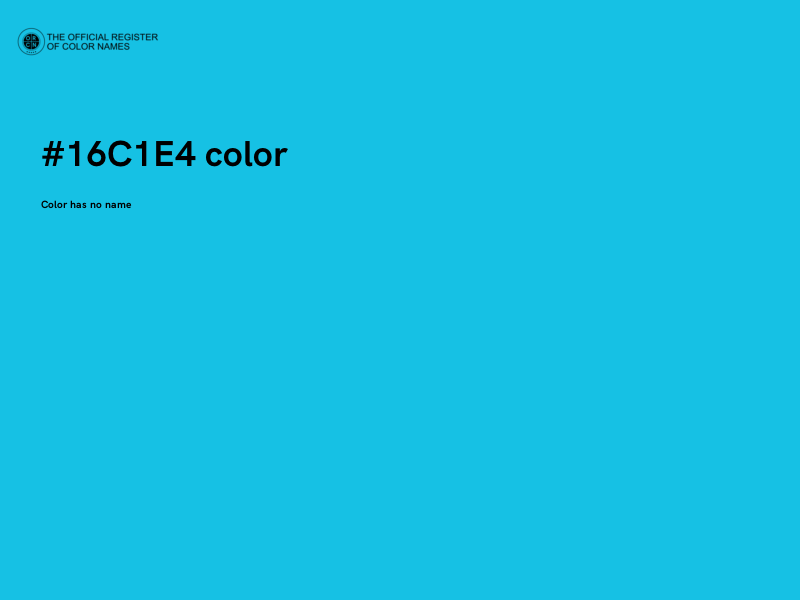 #16C1E4 color image