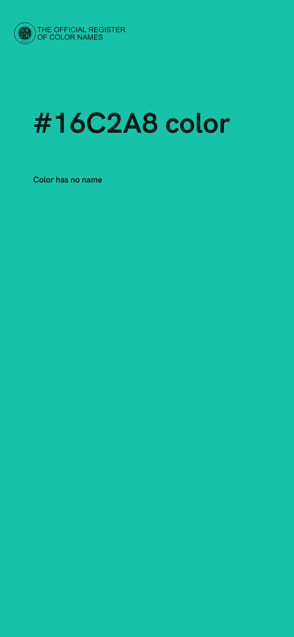 #16C2A8 color image