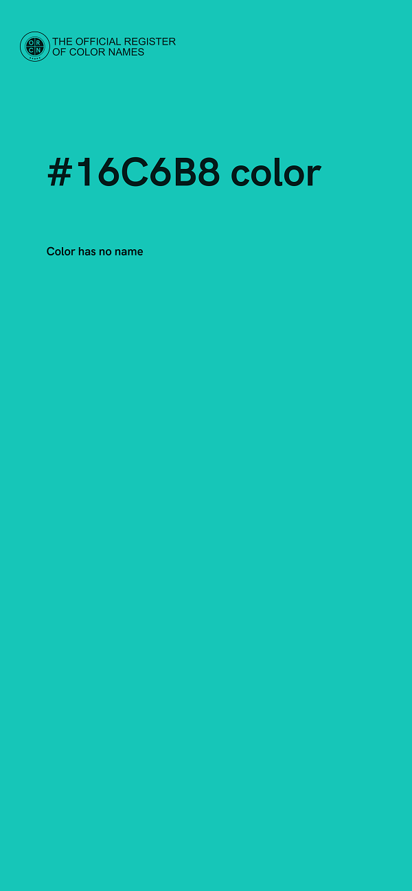 #16C6B8 color image