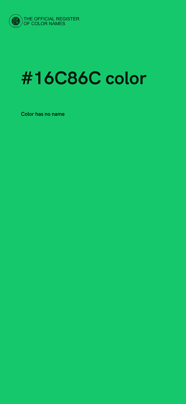 #16C86C color image