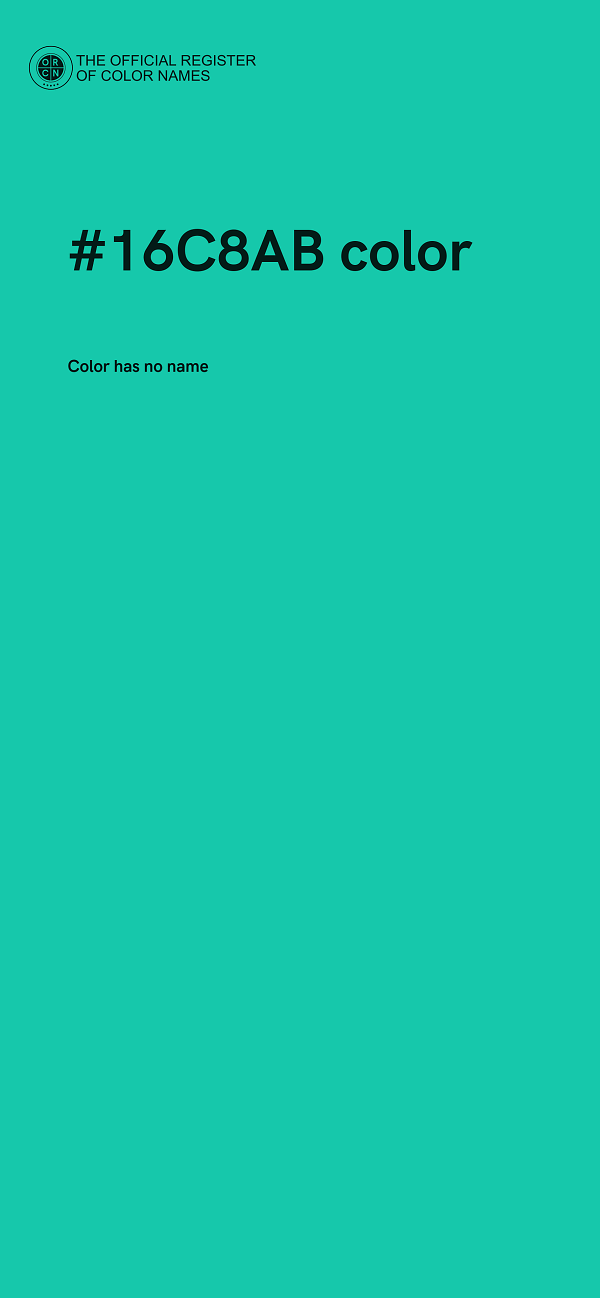 #16C8AB color image