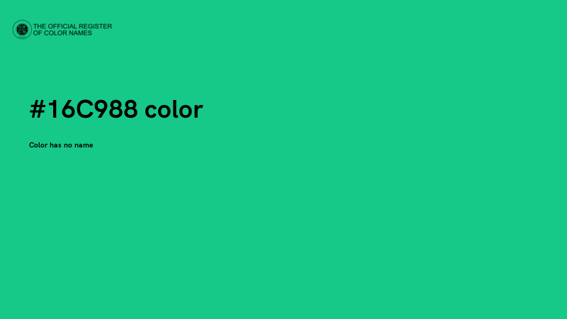 #16C988 color image