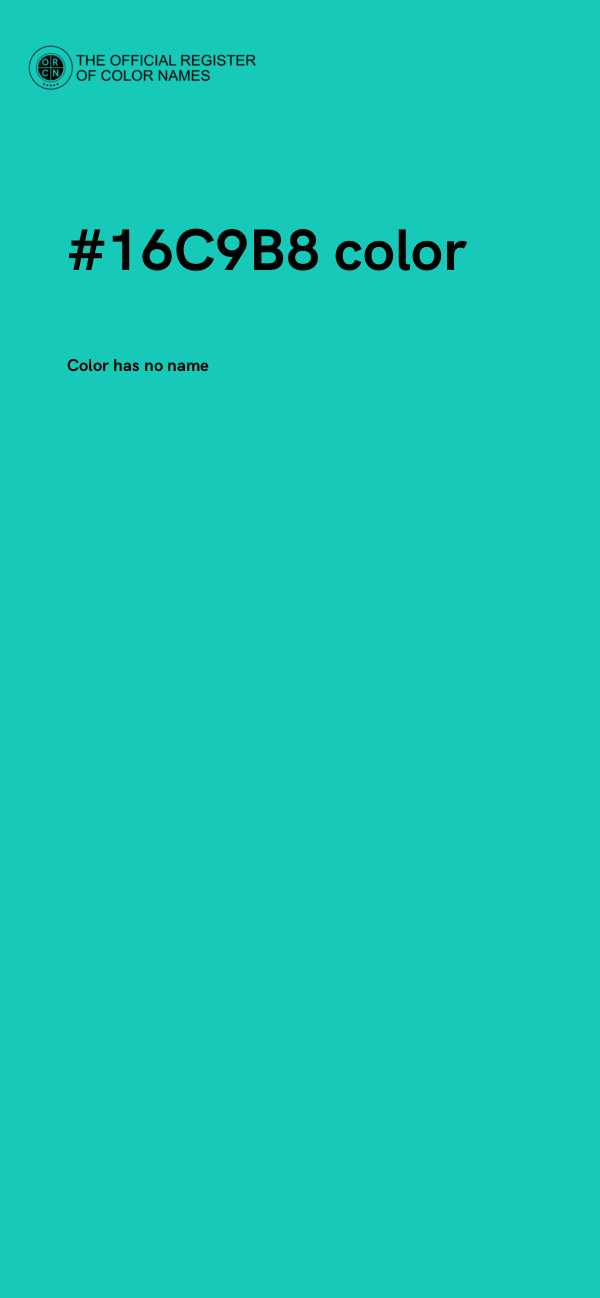 #16C9B8 color image
