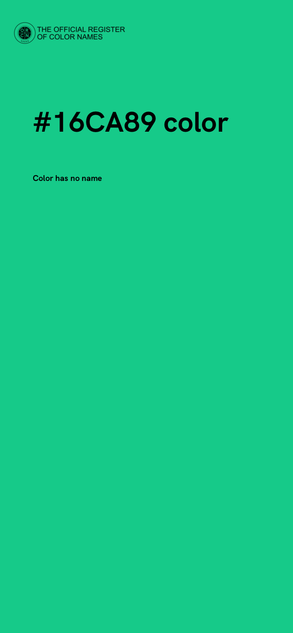 #16CA89 color image