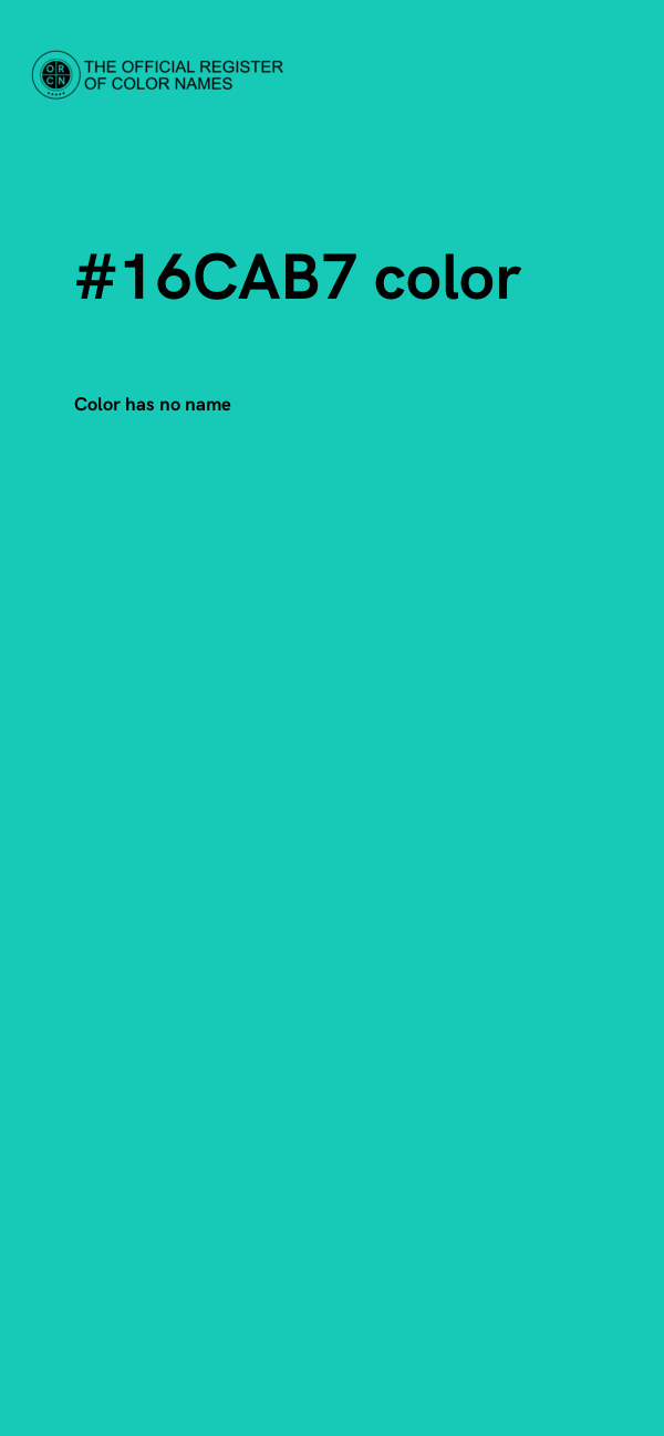 #16CAB7 color image
