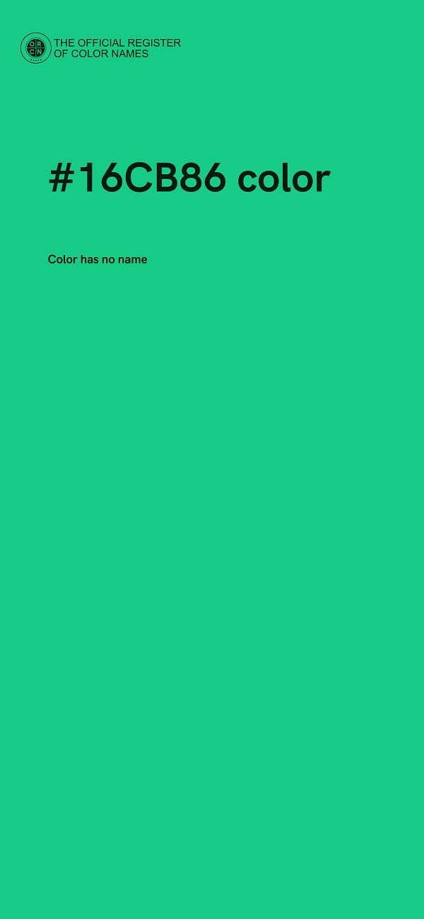 #16CB86 color image