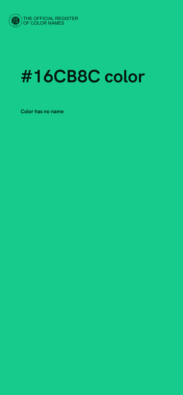 #16CB8C color image