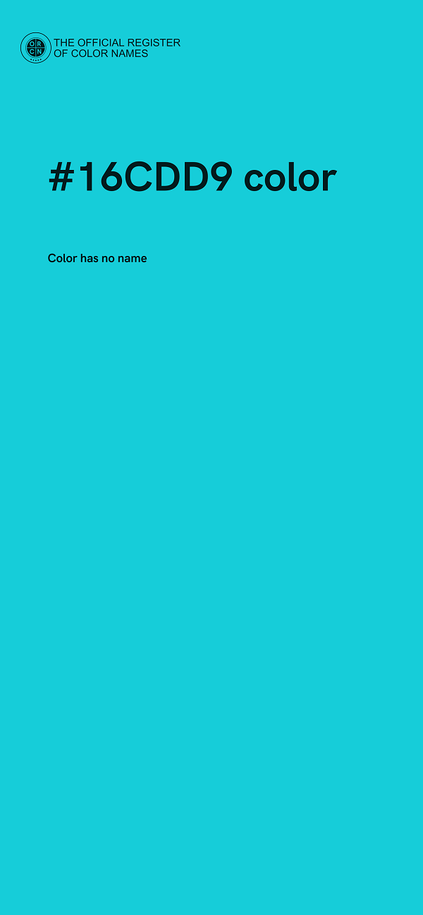 #16CDD9 color image