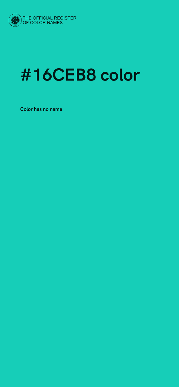 #16CEB8 color image