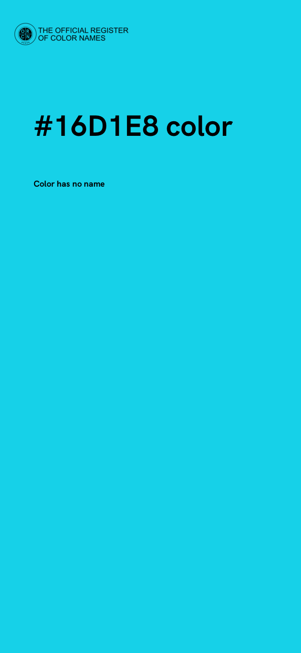 #16D1E8 color image