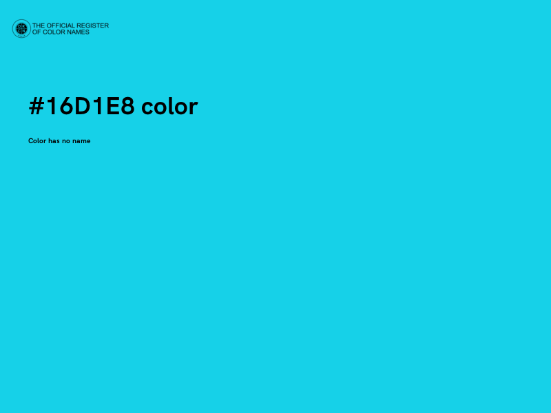#16D1E8 color image
