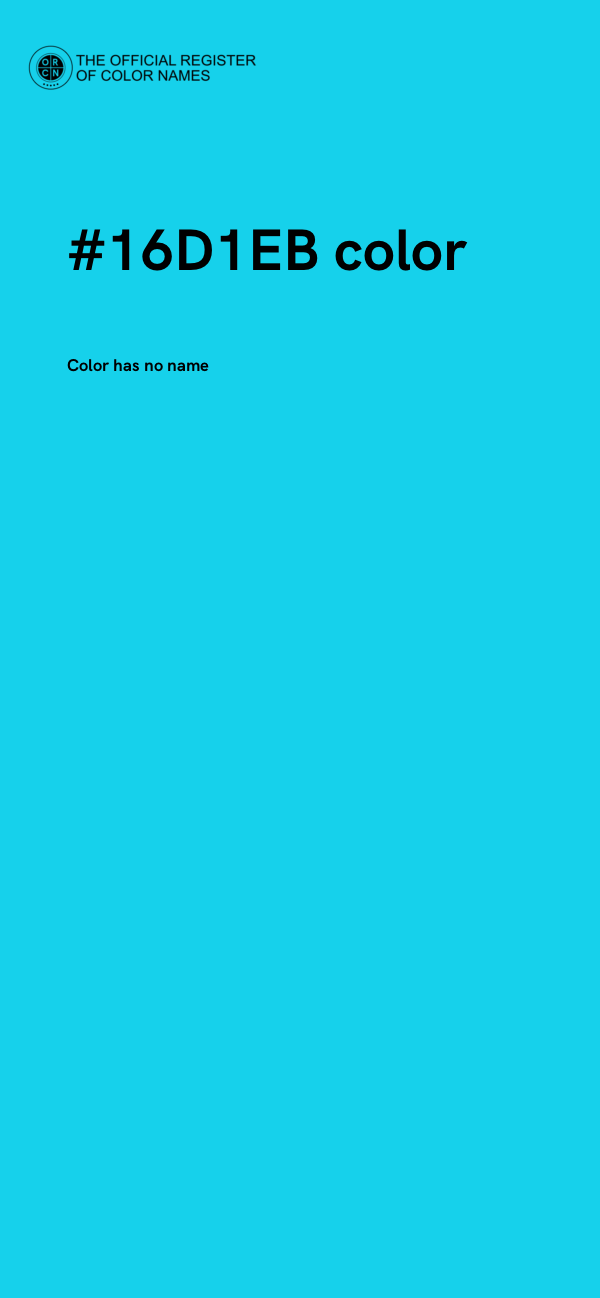 #16D1EB color image