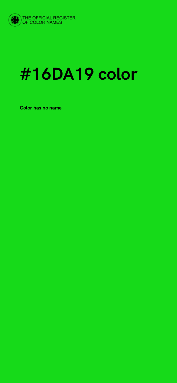#16DA19 color image