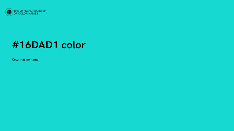 #16DAD1 color image
