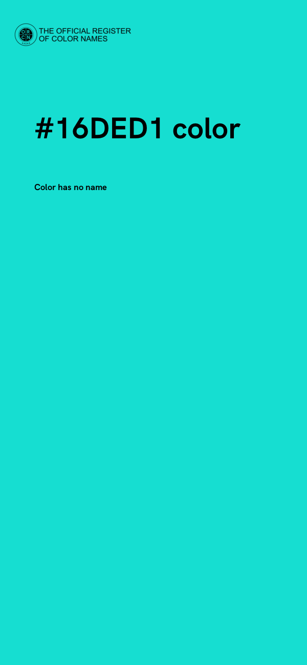 #16DED1 color image